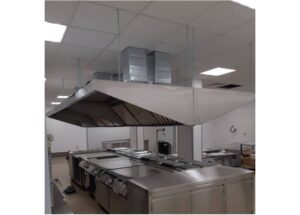 Островен кухненски смукател (чадър) от неръждаема ламарина